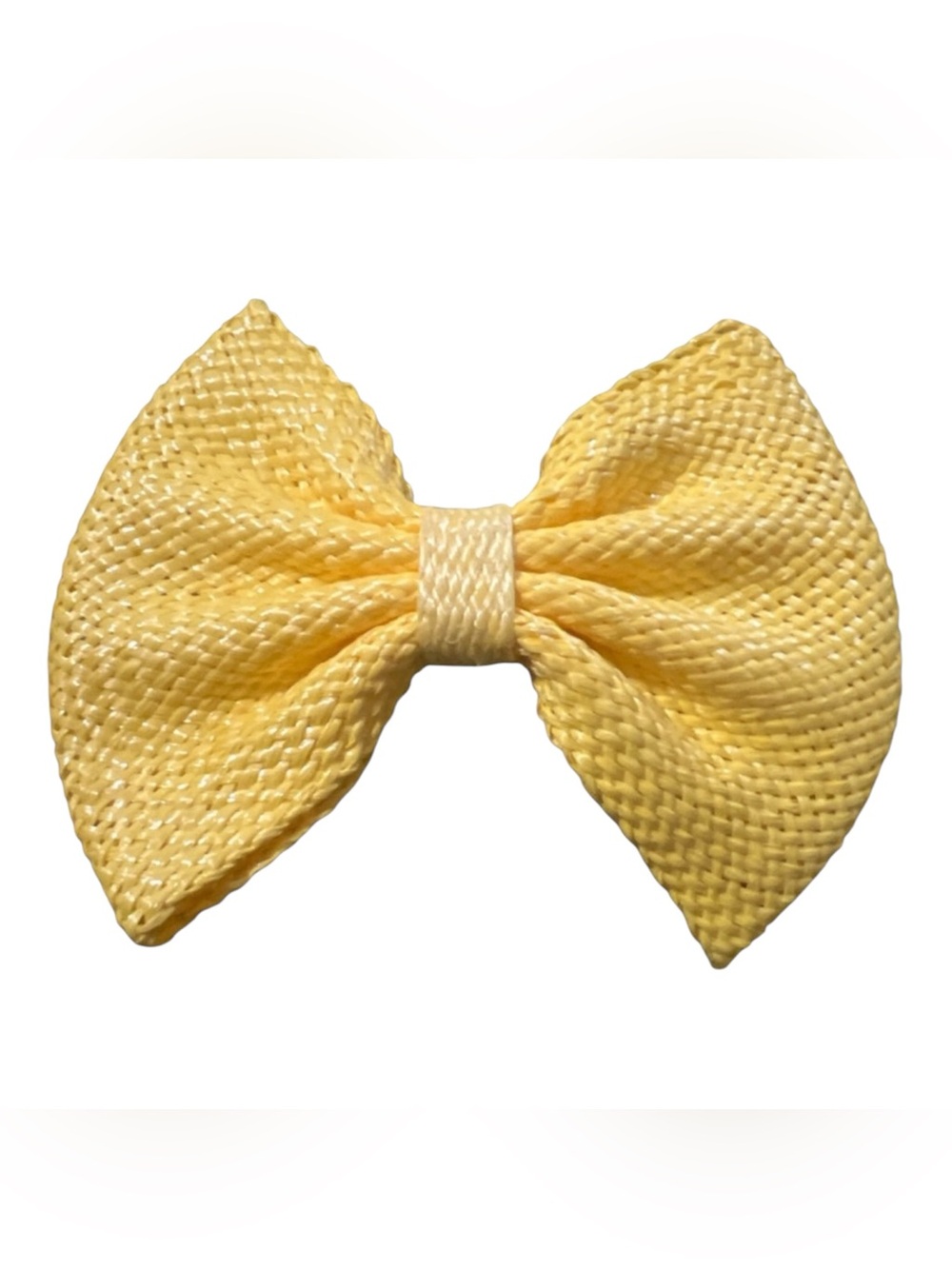 Large Vintage French Bow Barrette, Yellow, French Hair‎ Clip